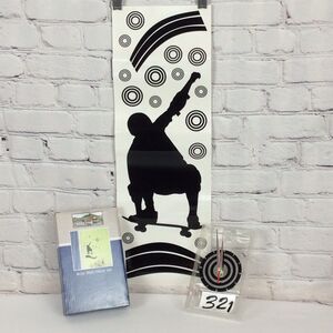 Cobble Creek Boys’ Wall Decor Skateboarder Clock Peal & Stick Sports Black